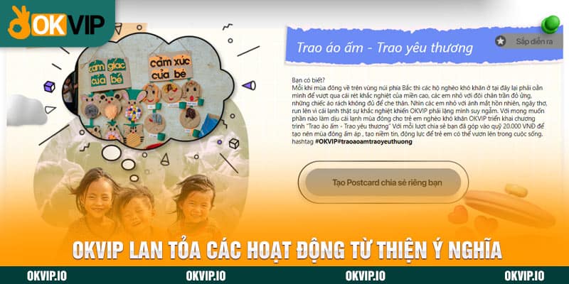 OKVIP lan tỏa các hoạt động từ thiện ý nghĩa